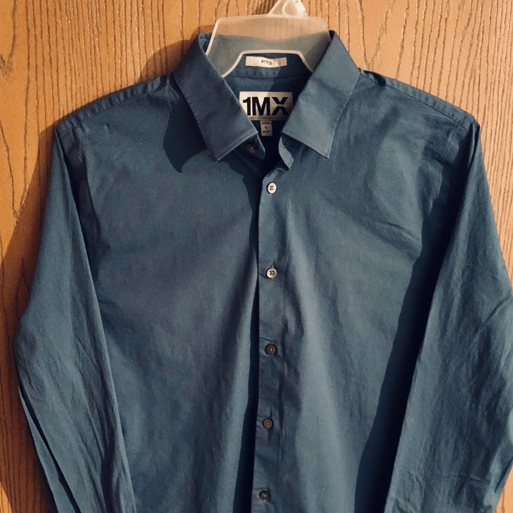 1MX Express button down shirt Blue